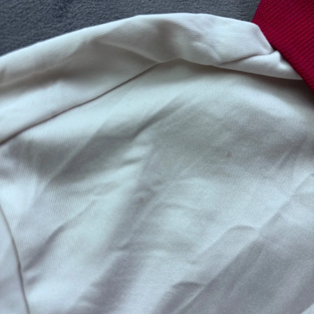 Adidas Indiana University Hoosiers Polo Shirt Mens Large White Red Climalite IU